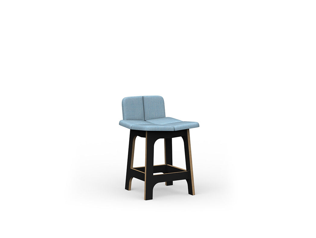 Henry Low Laminate with Upholstered Seat With Back