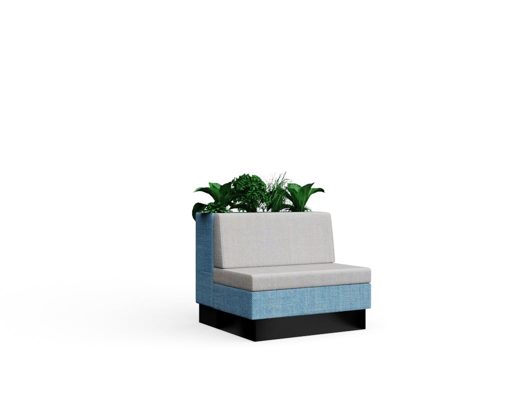 Cedric Low Back Single Plinth with Planter no Trim